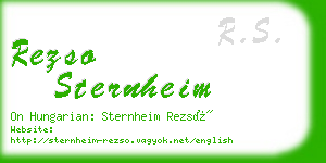 rezso sternheim business card